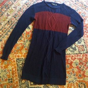 Urban Outfitters Navy / Maroon Sweater Dress / Small / By Corpus